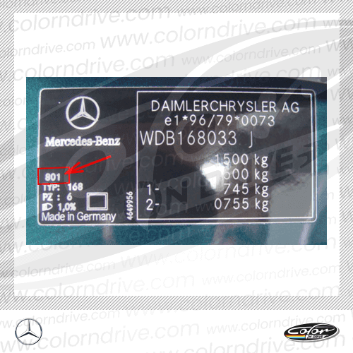 SMART paint code label example 1